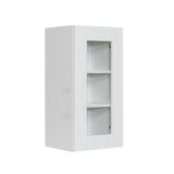 LIFEART CABINETRY Anchester Assembled 15 in. x 30 in. x 12 in. Wall Mullion Door Cabinet with 1-Door 2-Shelves in White