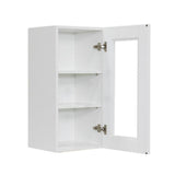LIFEART CABINETRY Anchester Assembled 21 in. x 30 in. x 12 in. Wall Mullion Door Cabinet with 1-Door 2-Shelves in White