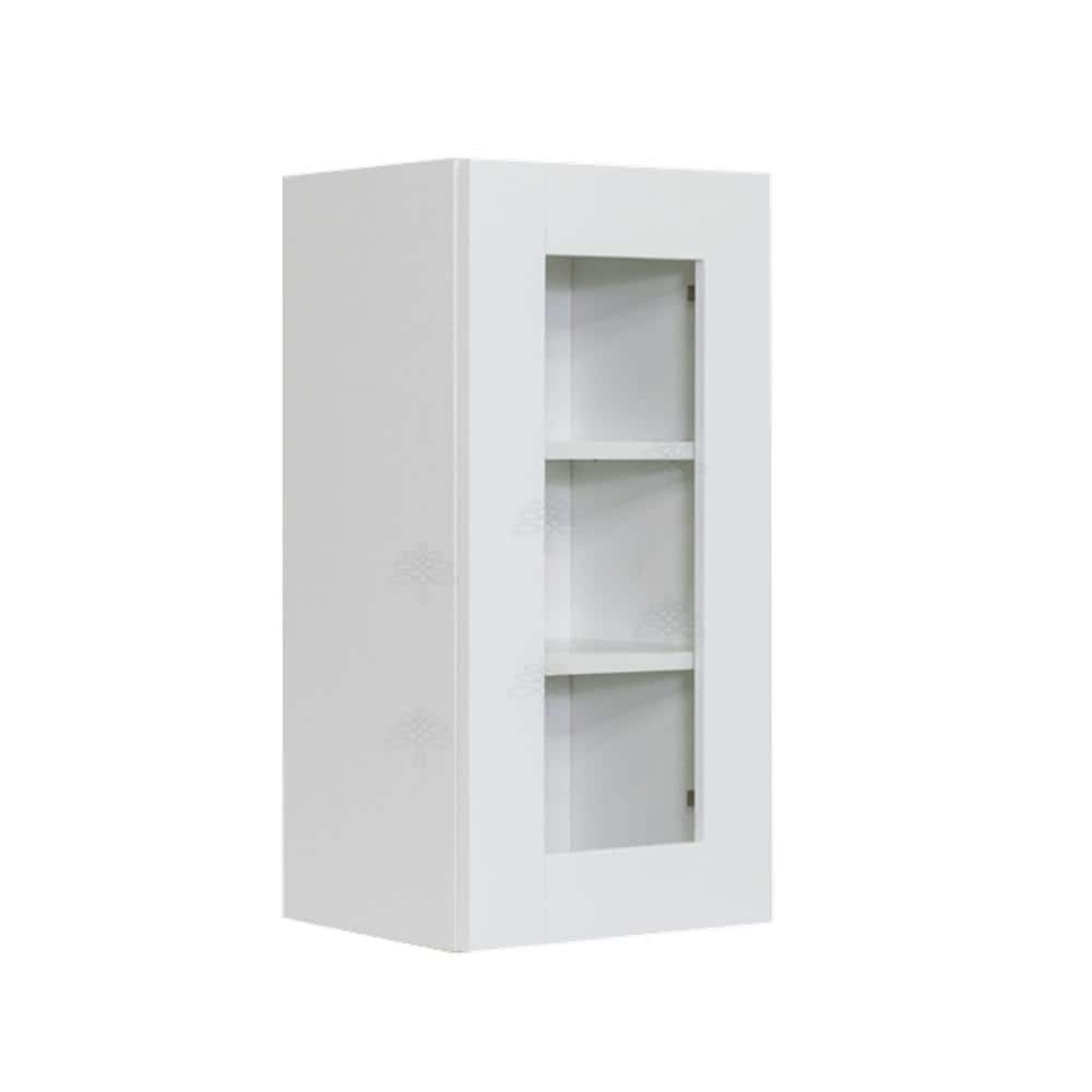LIFEART CABINETRY Anchester Assembled 21 in. x 30 in. x 12 in. Wall Mullion Door Cabinet with 1-Door 2-Shelves in White