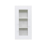 LIFEART CABINETRY Anchester Assembled 21 in. x 36 in. x 12 in. Wall Mullion Door Cabinet with 1-Door 2-Shelves in White