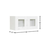 LIFEART CABINETRY Anchester Assembled 30 in. x 18 in. x 12 in. Wall Mullion Door Cabinet with 2-Doors in White
