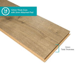 Pergo Defense+ Anderson Oak 14 mm T x 7.4 in. W Waterproof Laminate Wood Flooring (17.18 sqft/case)