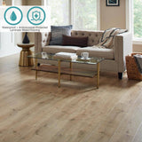Pergo Defense+ Anderson Oak 14 mm T x 7.4 in. W Waterproof Laminate Wood Flooring (17.18 sqft/case)