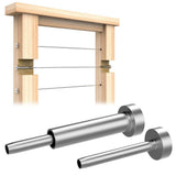 Angel Sar 10 Pairs Invisible Cable Railing kit, 1/8" Invisible Receiver & Swage Stud End for 2 x 2, 4" x 4" Wood/Metal Posts