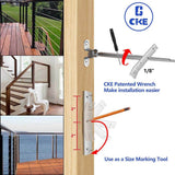 Angel Sar 20-Pair T316 SS Cable Railing Kit, 1/8 in. Swage Toggle, 180° Adjustable