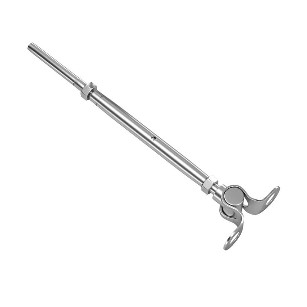 Angel Sar 20-Pair T316 SS Cable Railing Kit, 1/8 in. Swage Toggle, 180° Adjustable