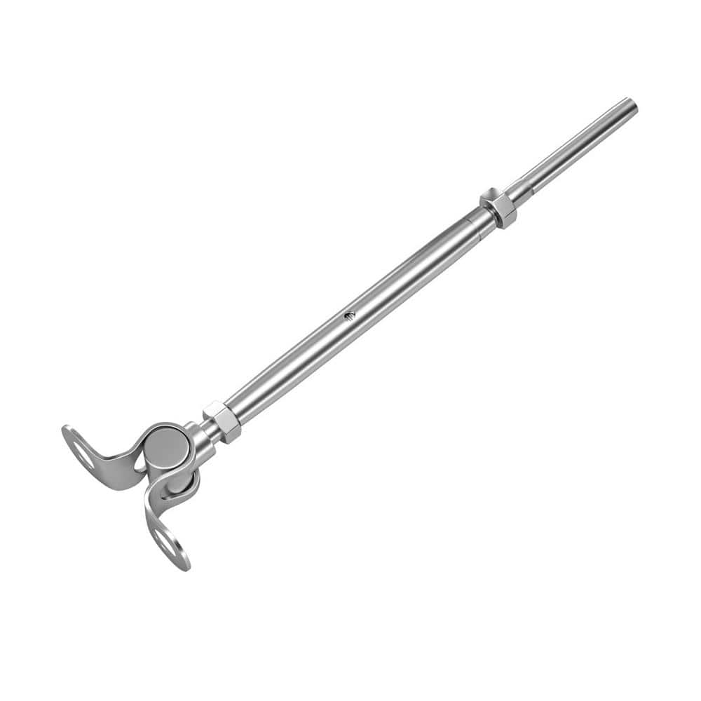 Angel Sar 20-Pair T316 SS Cable Railing Kit, 1/8 in. Swage Toggle, 180° Adjustable