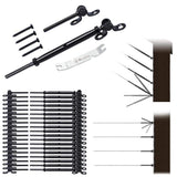 Angel Sar 20-Pair Black Cable Railing Kit with 1/8 in. Swage Toggle Turnbuckles, T316 SS, WoodEasy System, 180° Adjustable