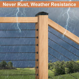 Angel Sar Marine Grade Stainless Steel Cable Protector Sleeves for 1/8 in. x 5/32 in. x 3/16 in. Wire Ropes (50-Pack)