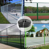 Angel Sar Black 246 ft. x 0.15 ft. Polyvinyl Chloride PVC Chain Link Fence Slat, Privacy Tape (200-Piece Button Puncher Included)