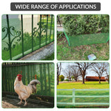 Angel Sar 15.7 in. x 10 ft. Plastic Chicken Wire Fence Mesh, Hexagonal Fencing Poultry Netting for Coop Farm Garden Green