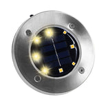 Angel Sar Solar Ground Lights, 8 LED Garden Lights Solar Powered (12-Pack)