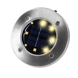 Angel Sar Solar Ground Lights, 8 LED Garden Lights Solar Powered (12-Pack)