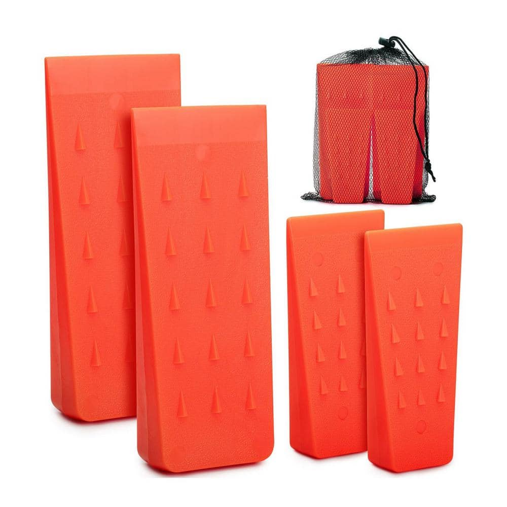 Angel Sar Tree Felling Wedges with Spikes and Storage Bag for Trees (4-Pack)