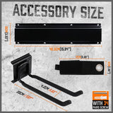 Angel Sar 64 in. Heavy Duty Garage Organization Rack with 4-Packs Rails and 9-Adjustable Hooks, Max Load 600 lbs.