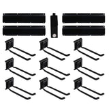 Angel Sar 64 in. Heavy Duty Garage Organization Rack with 4-Packs Rails and 9-Adjustable Hooks, Max Load 600 lbs.