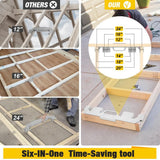Angel Sar 6-in-1 Framing Tools, Aluminum Framing Stud Layout Tool for 12/14/16/18/20/24