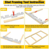 Angel Sar 6-in-1 Framing Tools, Aluminum Framing Stud Layout Tool for 12/14/16/18/20/24