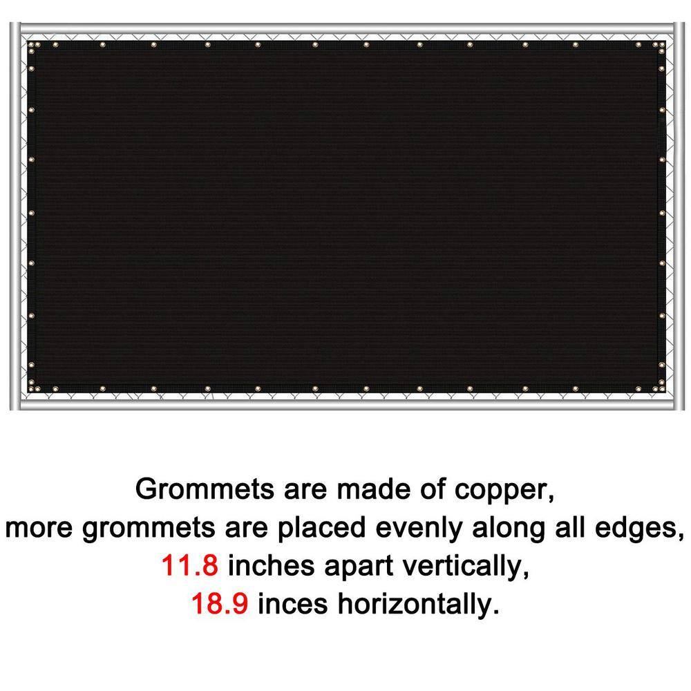 Angel Sar 4 ft. x 50 ft. Black Heavy-Duty Fencing Mesh Shade Net Cover, Polyethylene Fence Privacy Screen