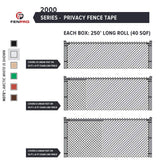 Angel Sar 40 sq. ft. 0.1 in. x 2 in. x 250 ft. Polyethylene (LDPE) White Privacy Slat Roll, Chain Link Fence Privacy Tape