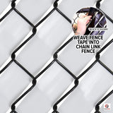 Angel Sar 40 sq. ft. 0.1 in. x 2 in. x 250 ft. Polyethylene (LDPE) White Privacy Slat Roll, Chain Link Fence Privacy Tape
