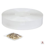 Angel Sar 40 sq. ft. 0.1 in. x 2 in. x 250 ft. Polyethylene (LDPE) White Privacy Slat Roll, Chain Link Fence Privacy Tape
