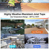 Angel Sar 6 in. x 50 ft. Flashing Deck Joist Butyl Tape, 6-Pack 2'' x 50' Joist Tape for Decking with Anti-Corrosion