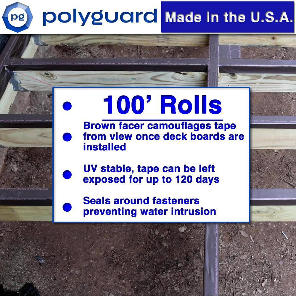 Angel Sar Deck Joist Tape, 4 in. x 100 ft. Weather-Resistant Deck Flashing for Wood Decks Beams Roof