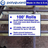Angel Sar Deck Joist Tape, 4 in. x 100 ft. Weather-Resistant Deck Flashing for Wood Decks Beams Roof