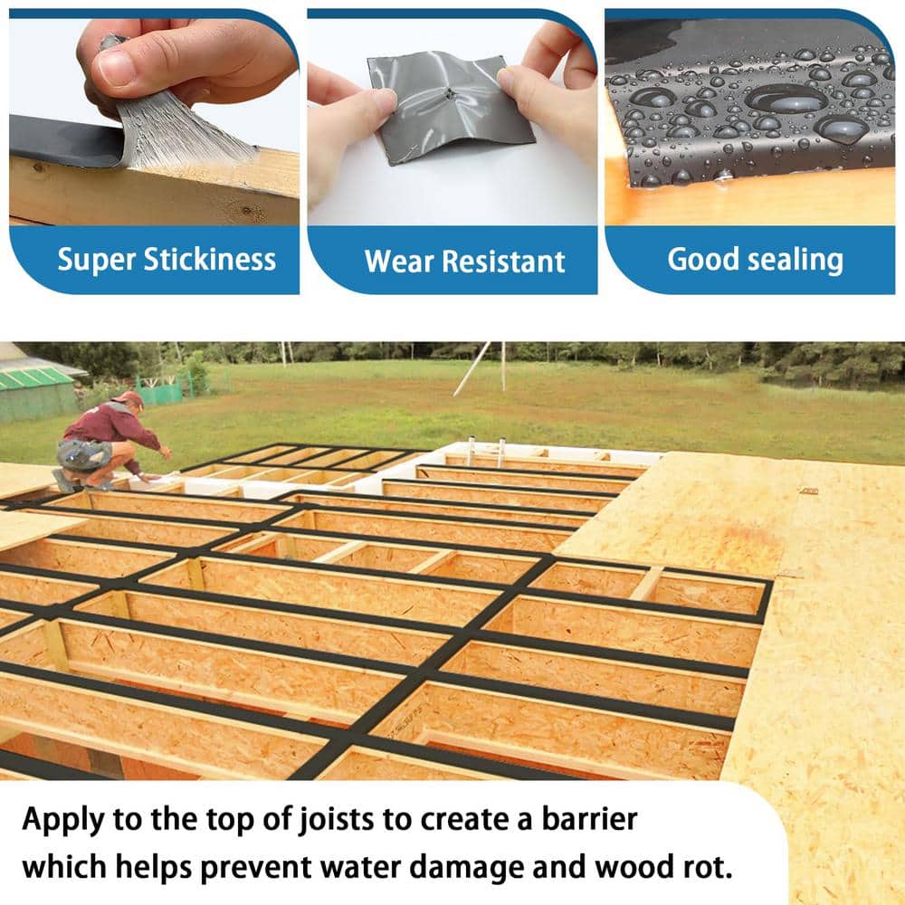 Angel Sar Deck Joist Tape, Weather-Resistant Deck 6 in. x 50 ft. Flashing for Wood Decks Beams Roof (1-Pack)