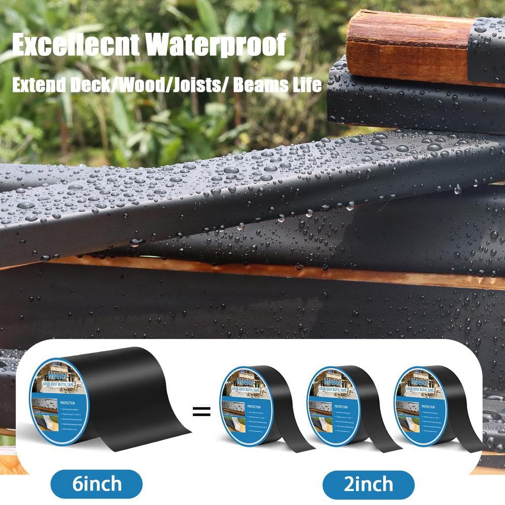 Angel Sar Deck Joist Tape, Weather-Resistant Deck 6 in. x 50 ft. Flashing for Wood Decks Beams Roof (1-Pack)