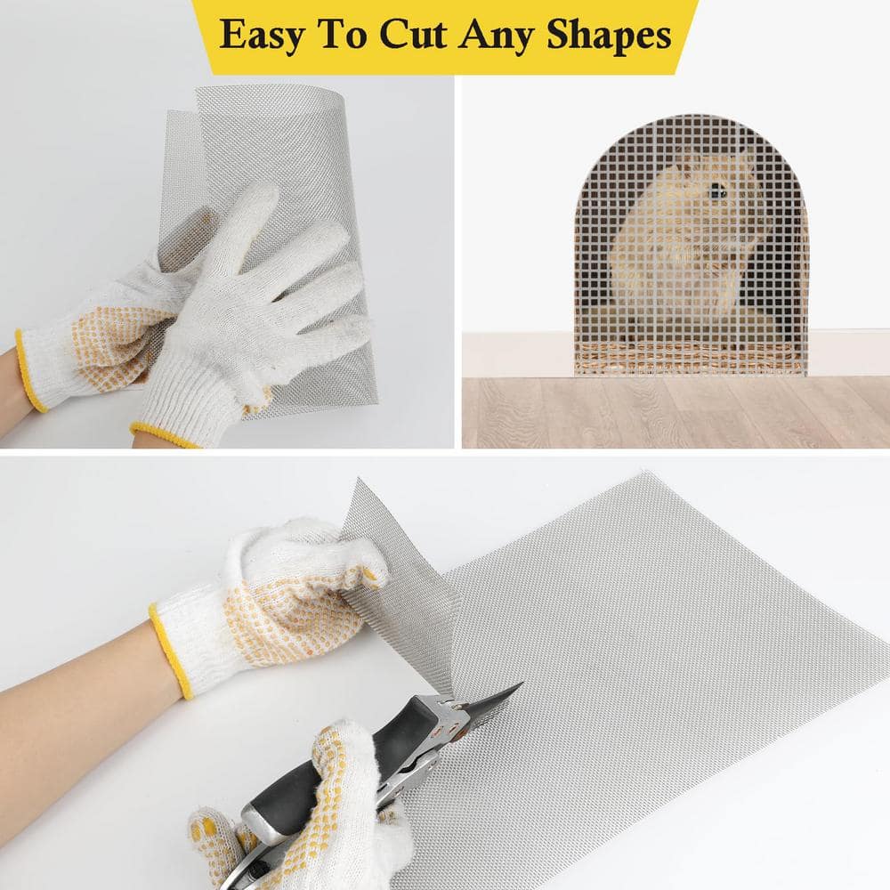 Angel Sar 47 in. x 10 ft. 304 Stainless Steel Woven Wire Mesh, Window Screen Mesh for Screen Replacement Attic Air Vent Cover
