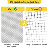 Angel Sar 47 in. x 10 ft. 304 Stainless Steel Woven Wire Mesh, Window Screen Mesh for Screen Replacement Attic Air Vent Cover