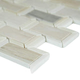 MSI Angora Framework 12 in. x 12 in. x 10mm Polished Marble Mesh-Mounted Mosaic Tile (10 sq. ft./Case)