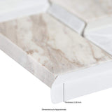 MSI Angora Framework 12 in. x 12 in. x 10mm Polished Marble Mesh-Mounted Mosaic Tile (10 sq. ft./Case)