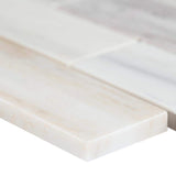 MSI Angora Subway 11.81 in. x 11.81 in. x 10mm Polished Marble Mesh-Mounted Mosaic Tile (9.7 sq. ft. / case)