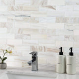 MSI Angora Subway 11.81 in. x 11.81 in. x 10mm Polished Marble Mesh-Mounted Mosaic Tile (9.7 sq. ft. / case)