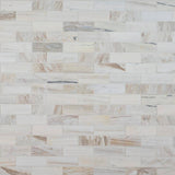 MSI Angora Subway 11.81 in. x 11.81 in. x 10mm Polished Marble Mesh-Mounted Mosaic Tile (9.7 sq. ft. / case)