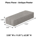 Pavestone Planc 11.8 in. L x 2.95 in. W x 2.36 in. H Antique Pewter Concrete Paver (440-Pieces/107 sq. ft./Pallet)