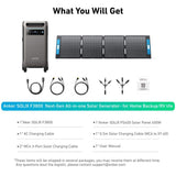 Anker 6000W Output/9000W Peak SOLIX F3800 Push Button Start All-in-one Power Station w/ 1 400W Solar Panel for Home/RV Backup