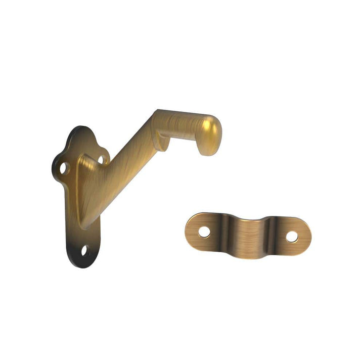 HICKORY HARDWARE Hand Rail Brackets Collection Handrail Bracket Heavy-Duty 2-13/16 in. Antique Brass Finish (15-Pack)
