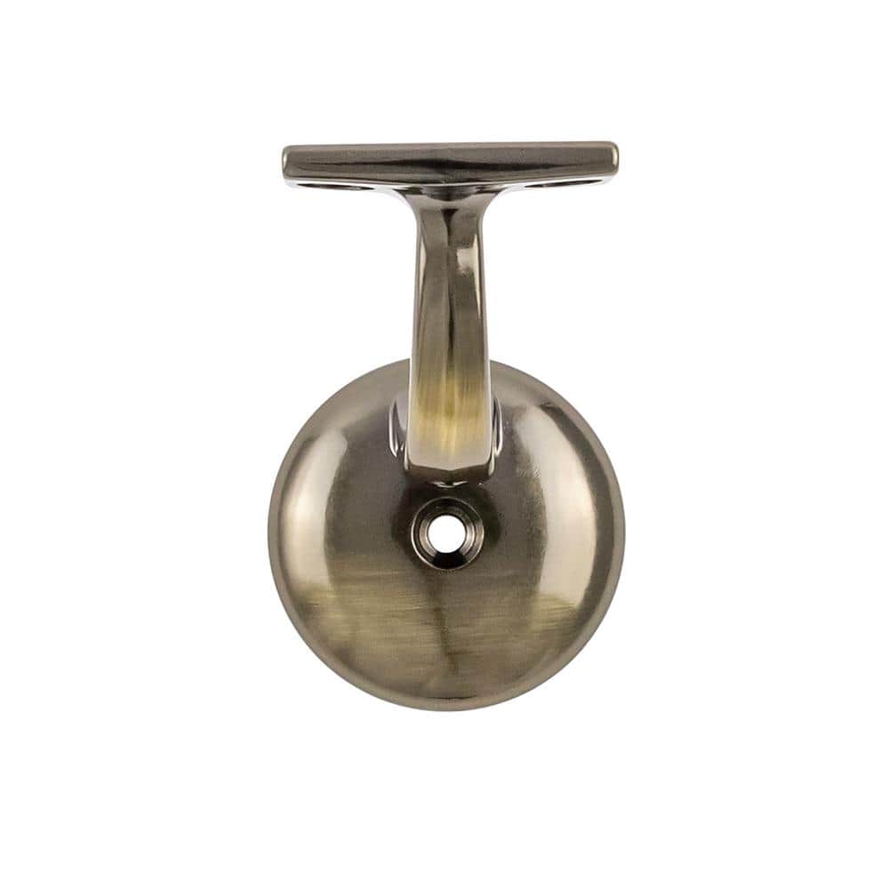 HICKORY HARDWARE Hand Rail Brackets Collection Handrail Bracket 3-3/16 in. Antique Brass Finish (10-Pack)