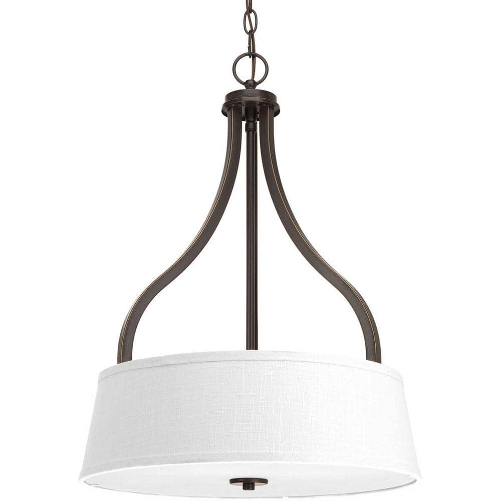 Progress Lighting Arden Collection 3-Light Antique Bronze Chandelier