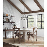 Progress Lighting Judson Collection 26 in. 5-Light Antique Bronze Clear Glass Farmhouse Chandelier Dining Room Light