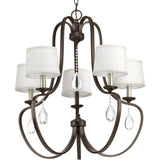 Progress Lighting Anjoux Collection 5-Light Antique Bronze Chandelier