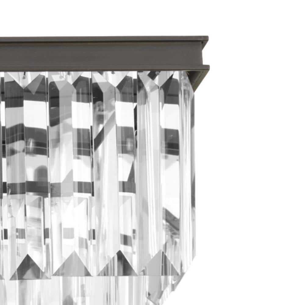 Progress Lighting Glimmer Collection 4-Light Antique Bronze Luxe Linear Chandelier Light