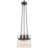 Progress Lighting Calhoun Collection 3-Light Antique Bronze Chandelier with Shade
