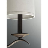 Progress Lighting Inspire Collection 5-Light Antique Bronze Off-White Linen Shade Traditional Empire Chandelier Light