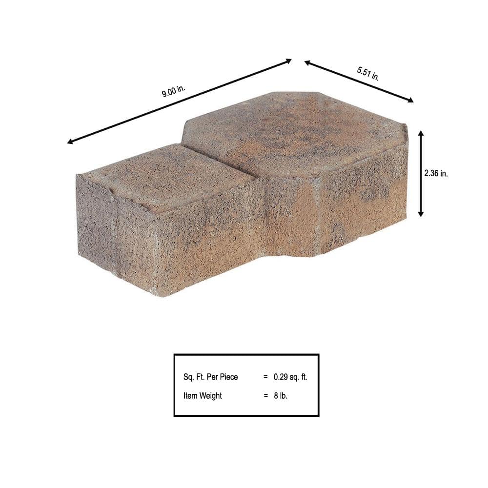 Pavestone Paper Sample Only of Decorastone 9.06 in. L x 5.51 in. W x 2.36 in. H Antq Terra Cotta Concrete Paver (1-Piece)