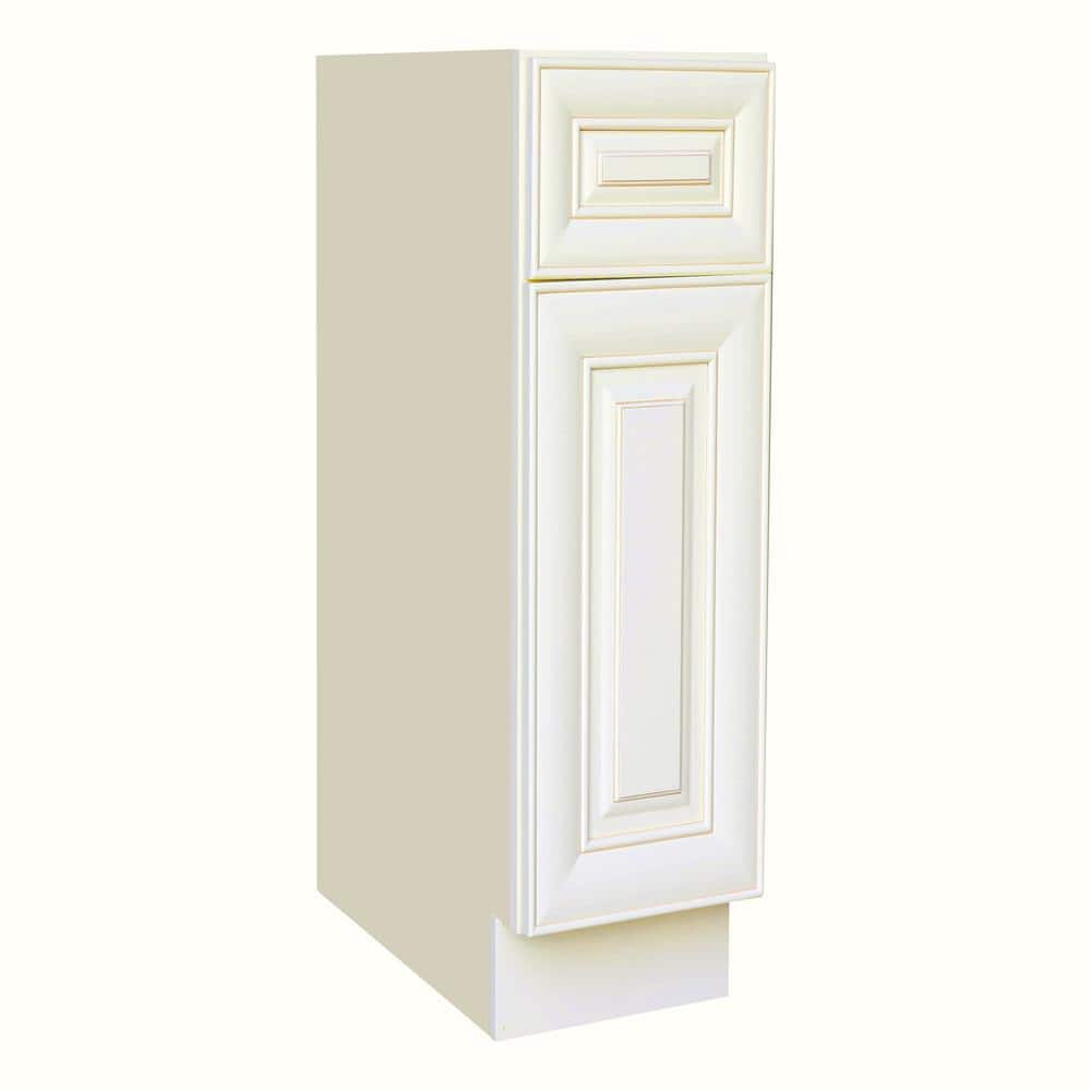 Plywell Ready to Assemble 21x34.5x24 in. Base Cabinet with 1 Door and 1 Drawer in Antique White